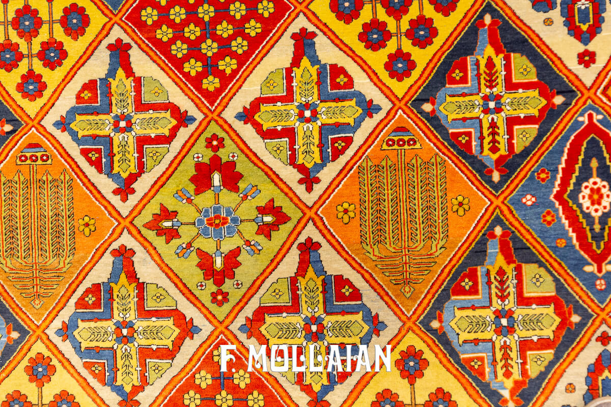 Kashan Mohtasham Rug Highly Unique n°:669436